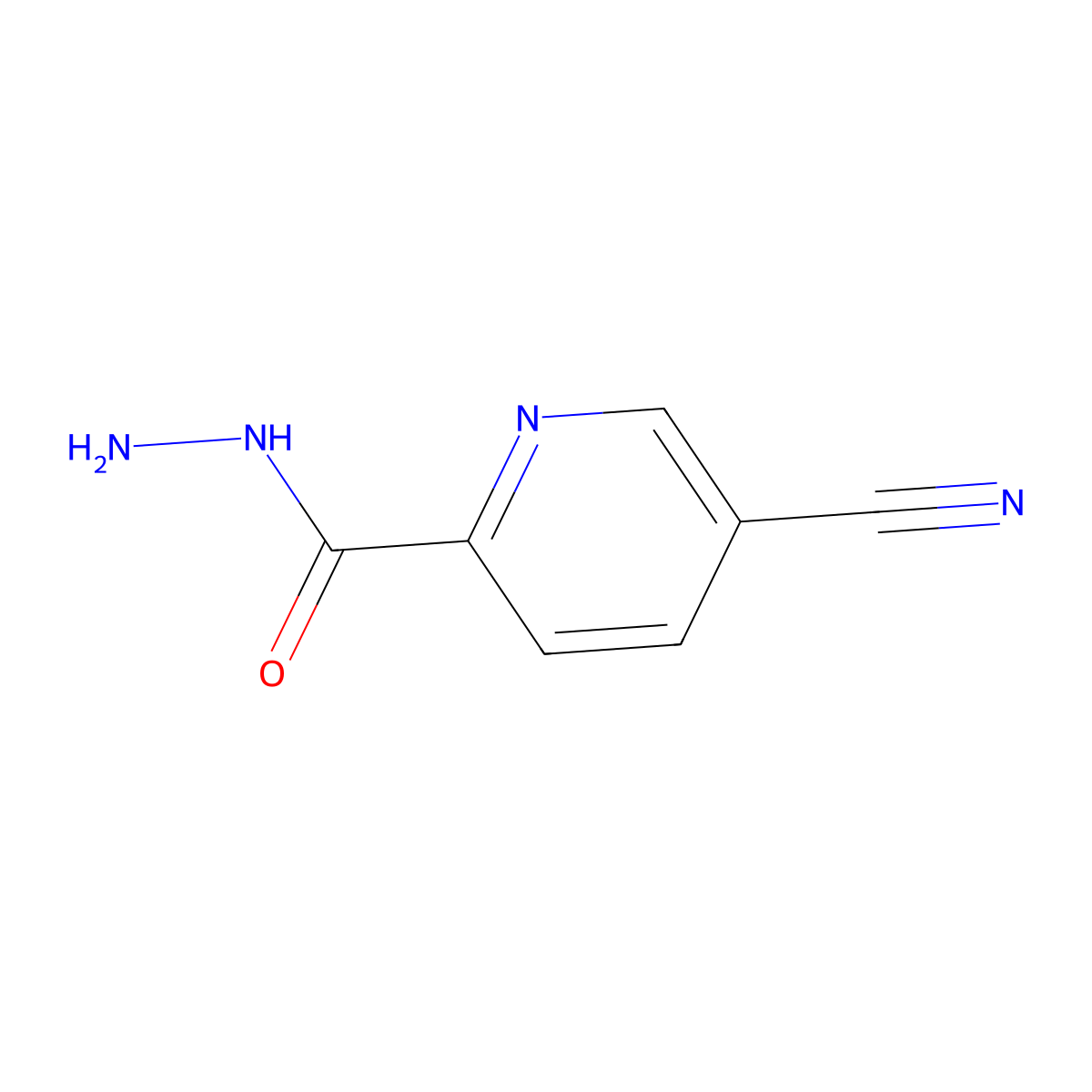 5-Cyanopyridine-2-carbohydrazide molecular structure, CAS 1823956-81-5