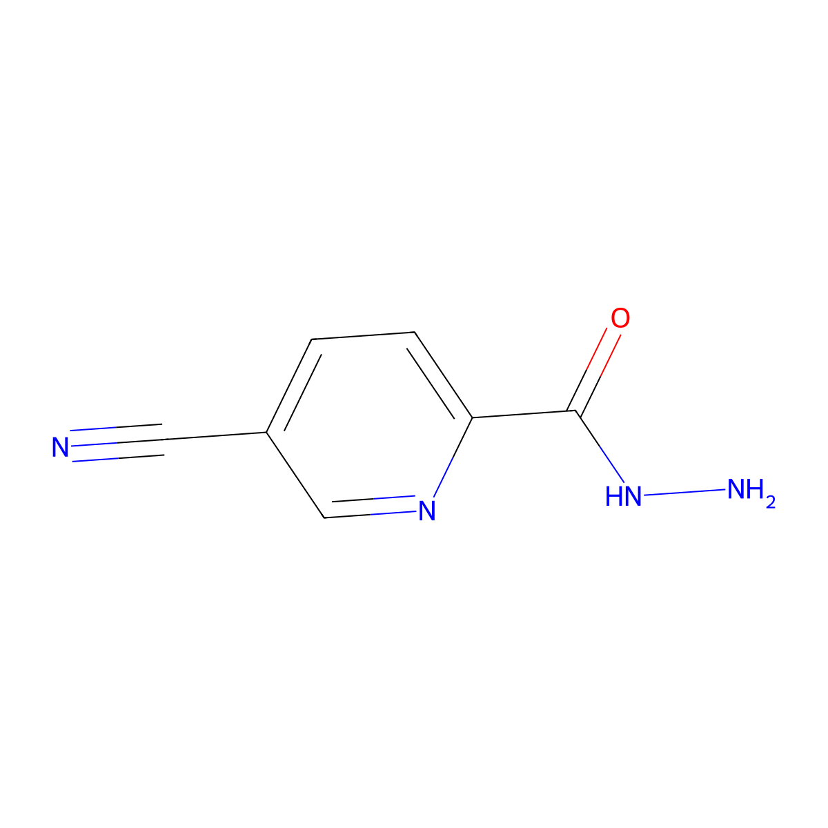 5-Cyanopyridine-2-carbohydrazide molecular structure, CAS 1823956-81-5