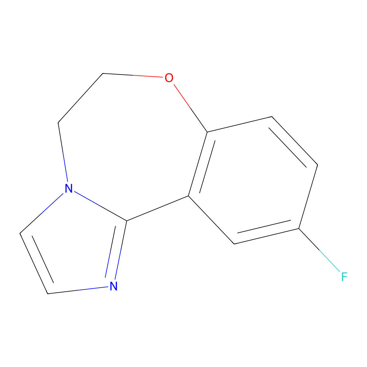 10-Fluoro-5,6-dihydrobenzo[F]imidazo[1,2-D][1,4]oxazepine molecular structure, CAS 1823956-89-3