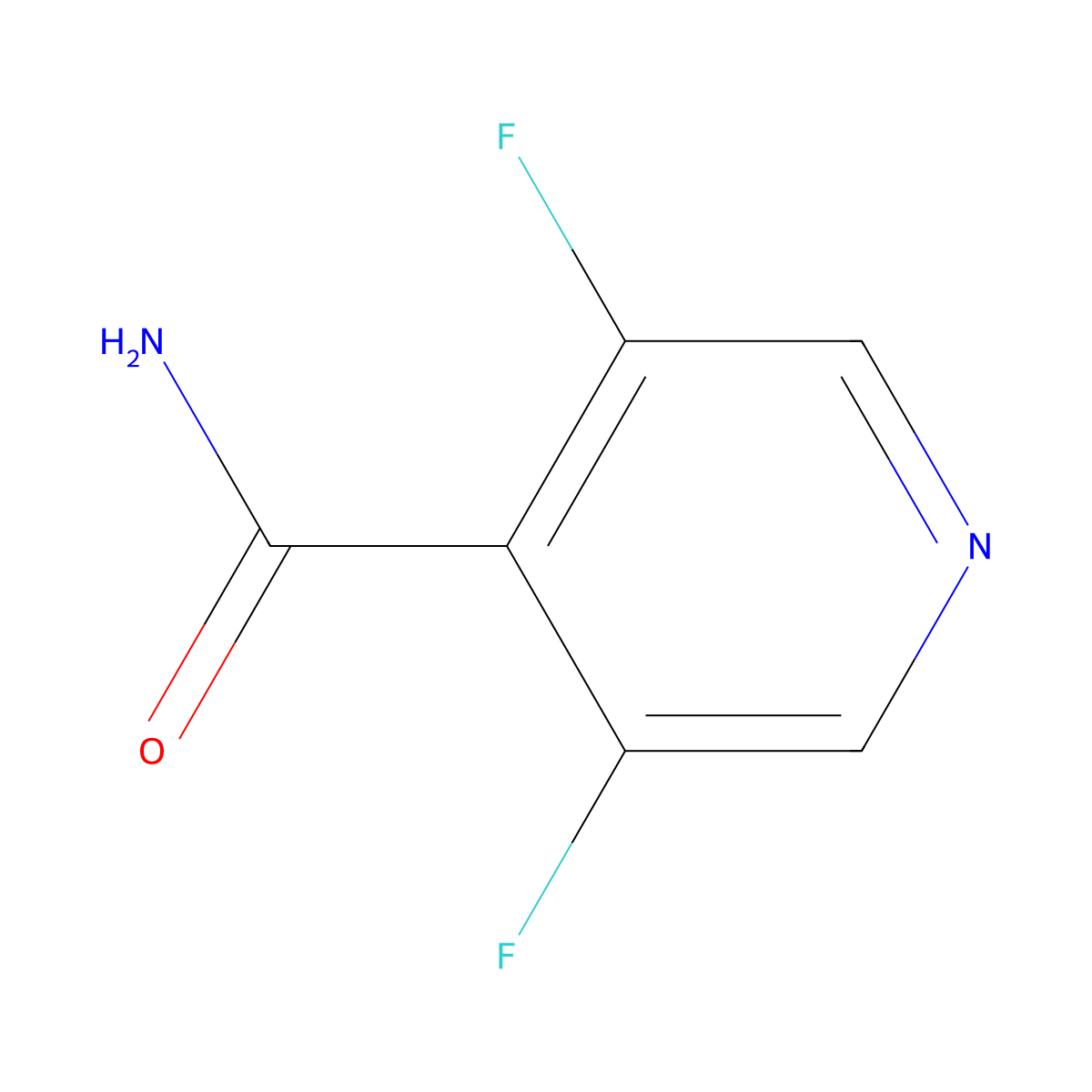 3,5-Difluoroisonicotinamide molecular structure, CAS 1823957-03-4