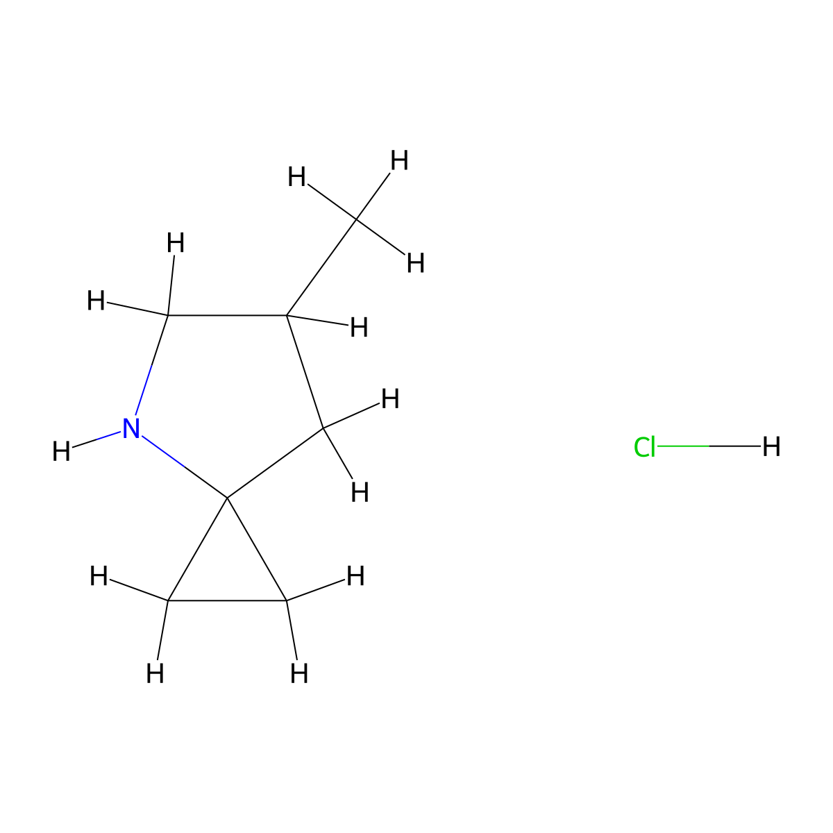 6-Methyl-4-azaspiro[2.4]heptane hydrochloride molecular structure, CAS 1823957-29-4