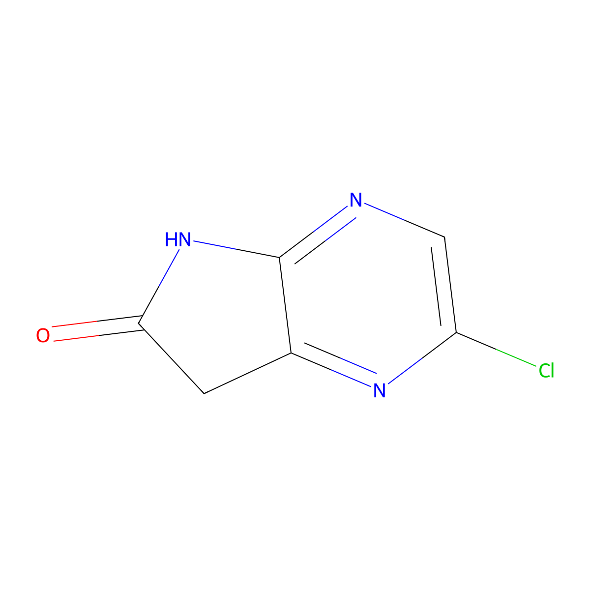 2-Chloro-5,7-dihydro-6H-pyrrolo[2,3-B]pyrazin-6-one molecular structure, CAS 1823957-57-8