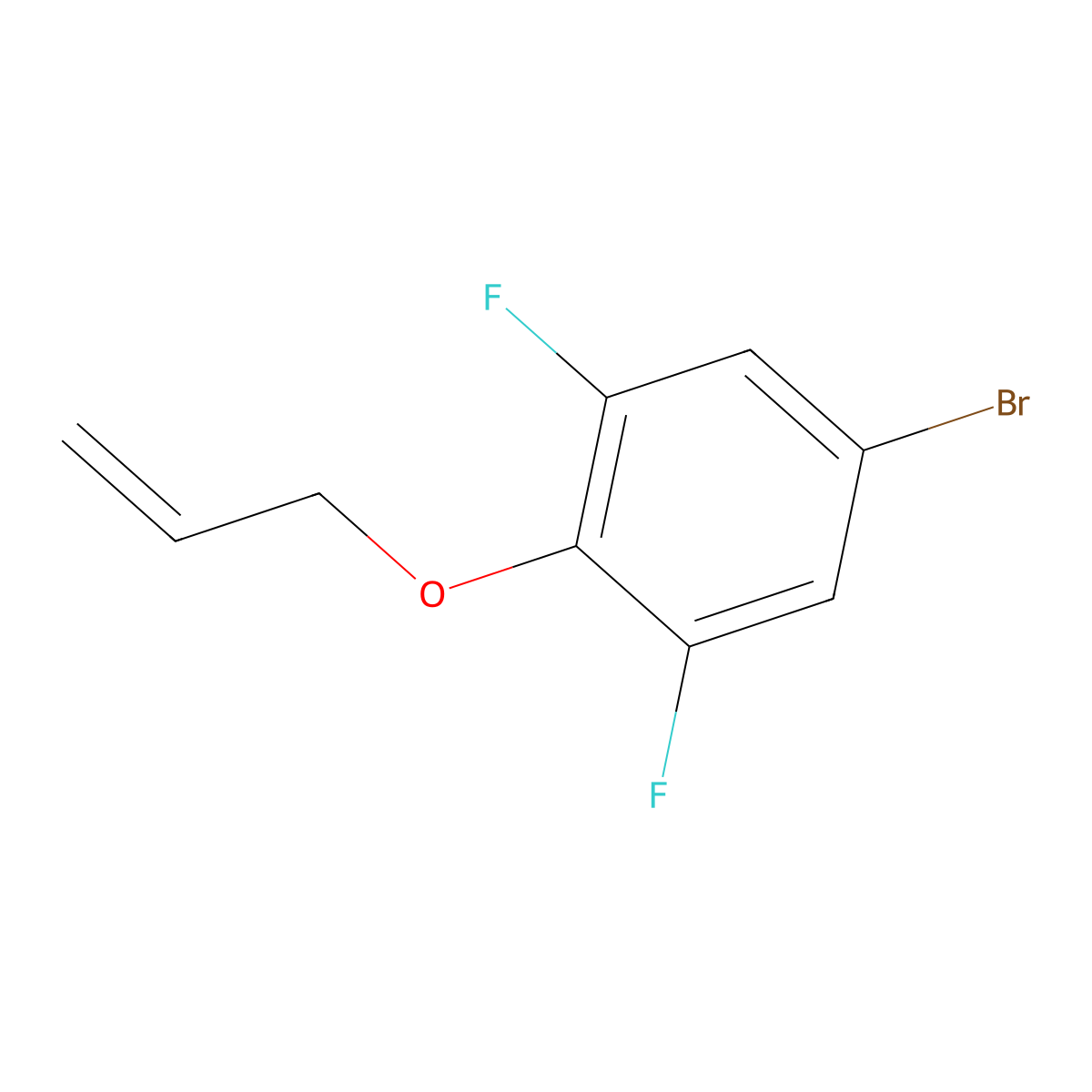 1-Bromo-4-allyloxy-3,5-difluorobenzene molecular structure, CAS 1823958-24-2