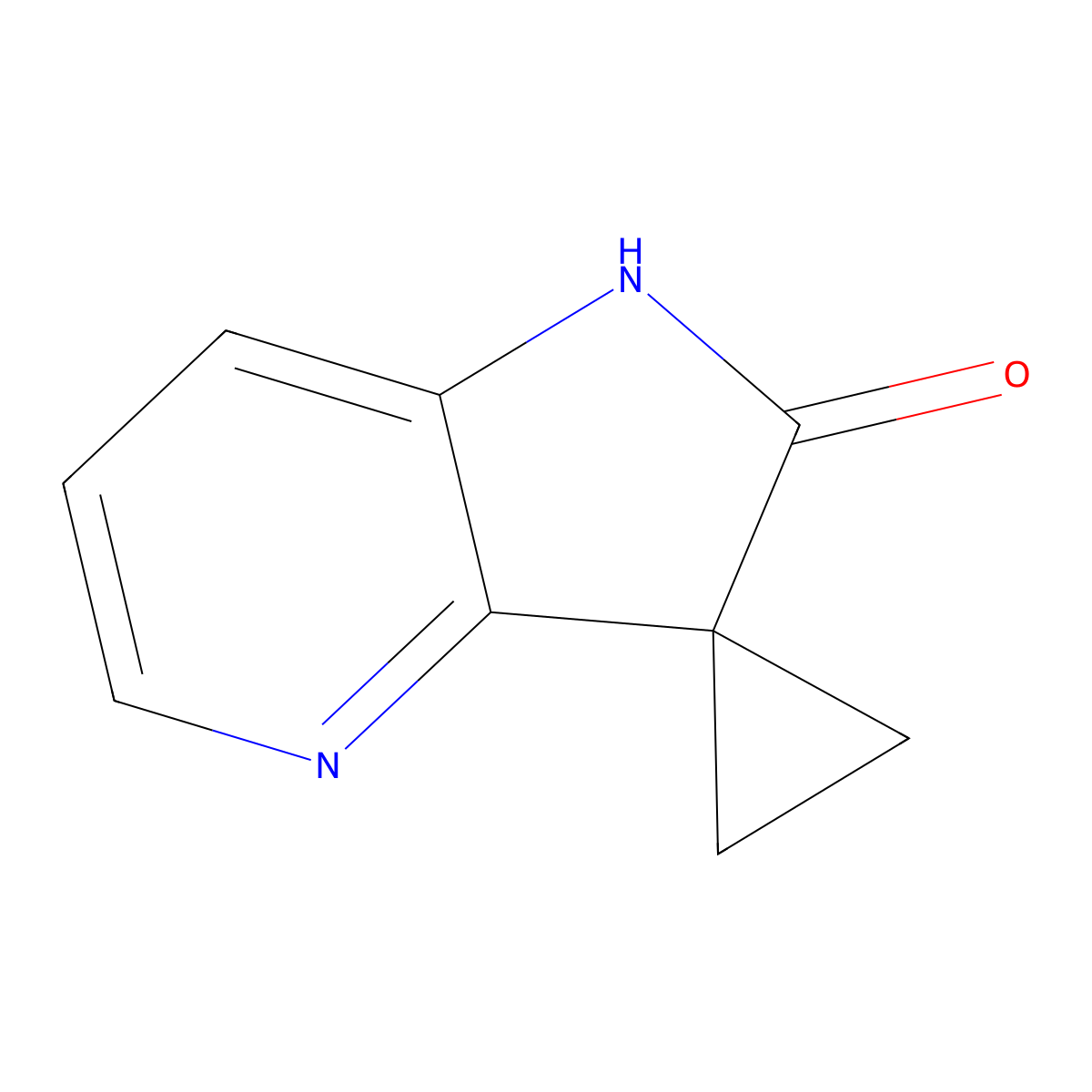 Spiro[cyclopropane-1,3'-pyrrolo[3,2-B]pyridin]-2'(1'H)-one molecular structure, CAS 1823958-83-3