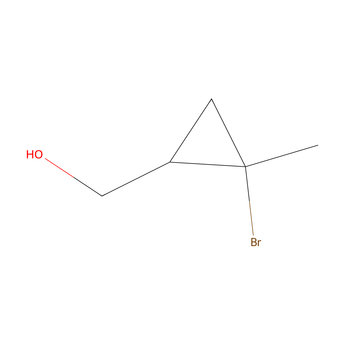 (2-Bromo-2-methylcyclopropyl)methanol molecular structure, CAS 1823958-85-5