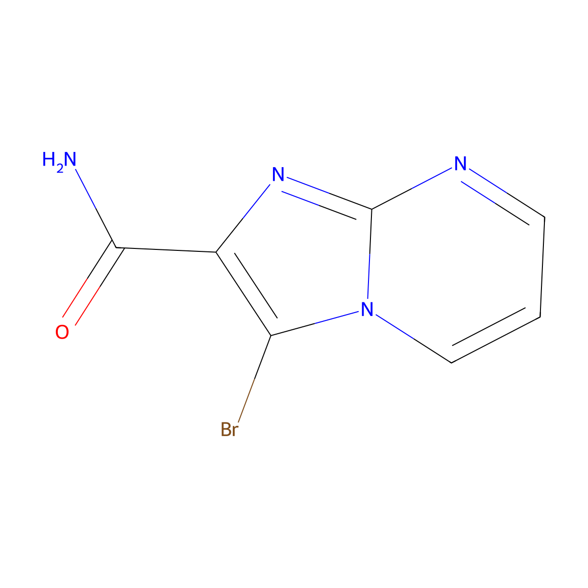 3-Bromoimidazo[1,2-a]pyrimidine-2-carboxamide molecular structure, CAS 1823958-95-7