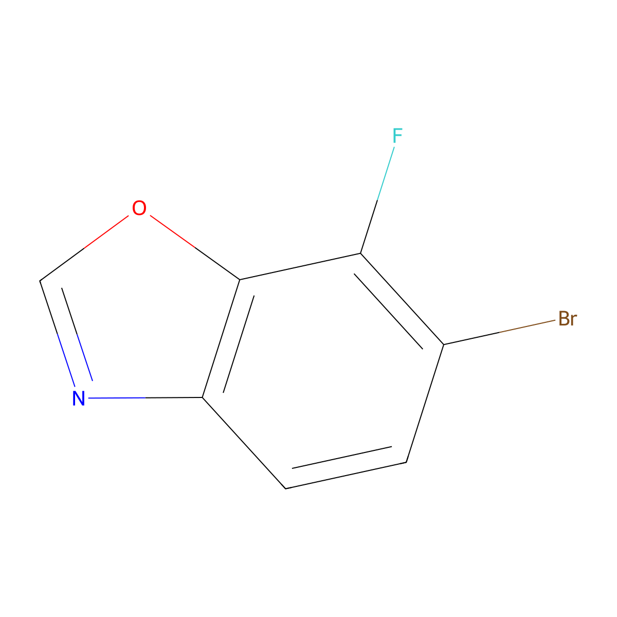 6-Bromo-7-fluorobenzo[d]oxazole molecular structure, CAS 1823959-85-8