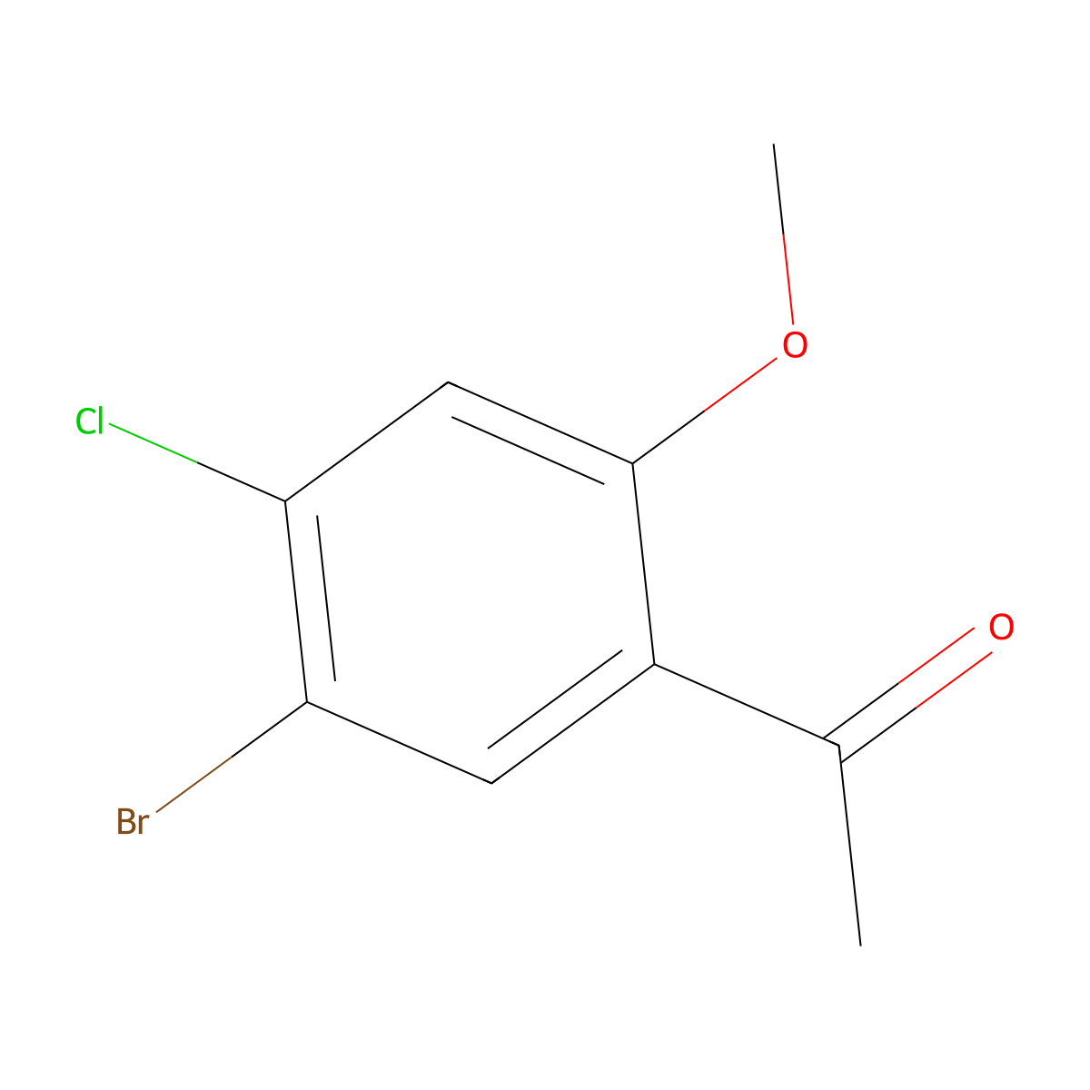 1-(5-Bromo-4-chloro-2-methoxyphenyl)ethanone molecular structure, CAS 1823960-11-7