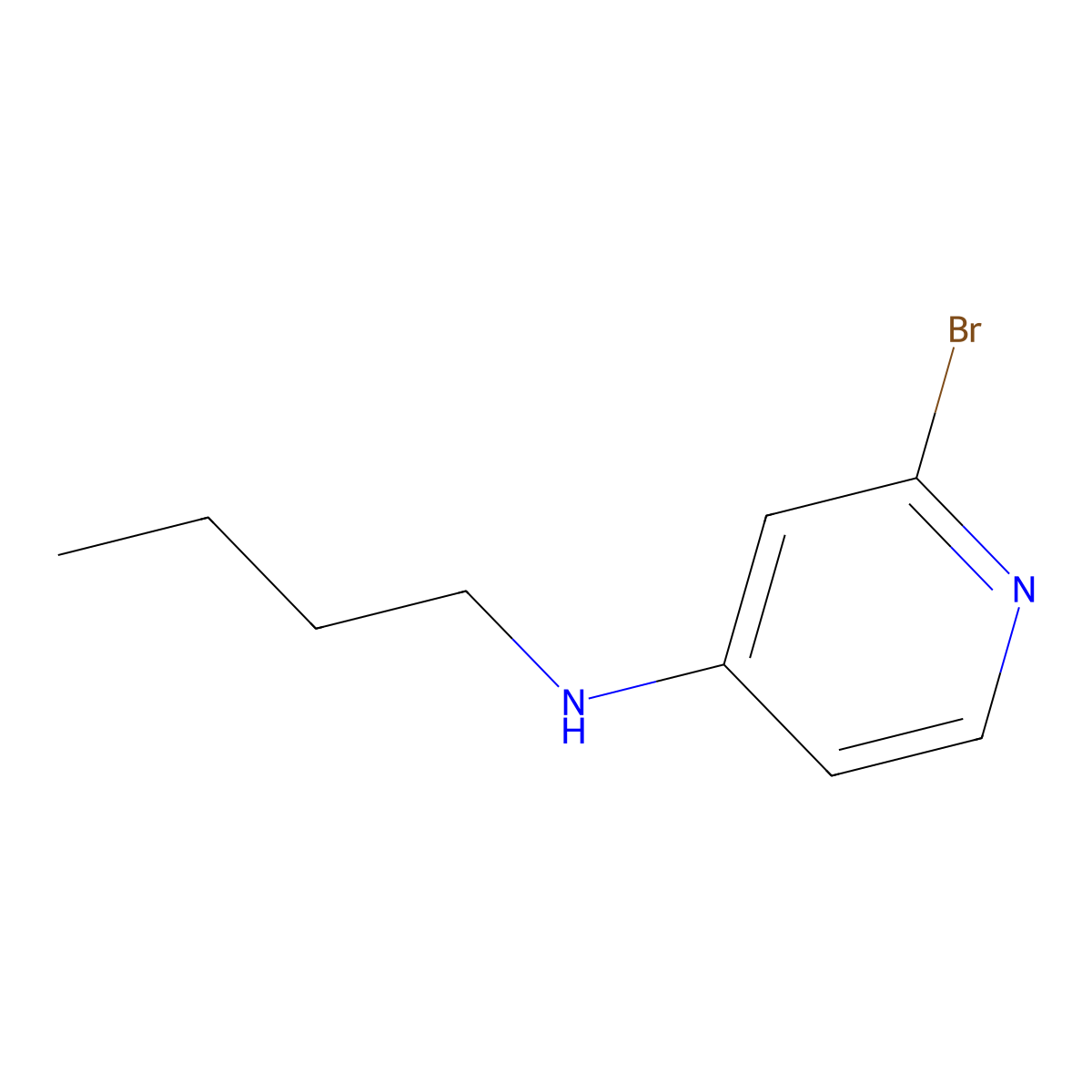 2-Bromo-n-butylpyridin-4-amine molecular structure, CAS 1823960-48-0