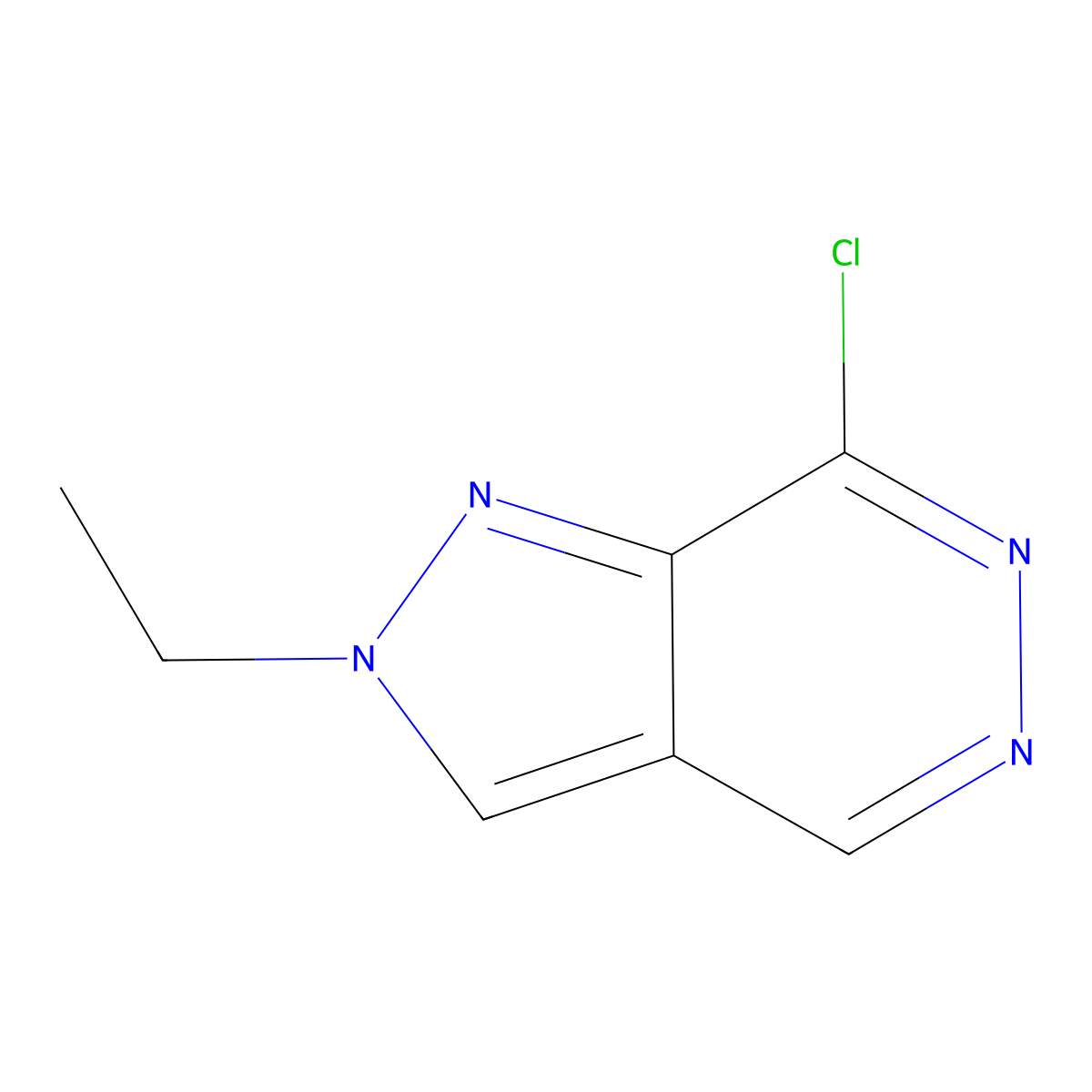 7-Chloro-2-ethyl-2H-pyrazolo[3,4-d]pyridazine molecular structure, CAS 1823960-51-5