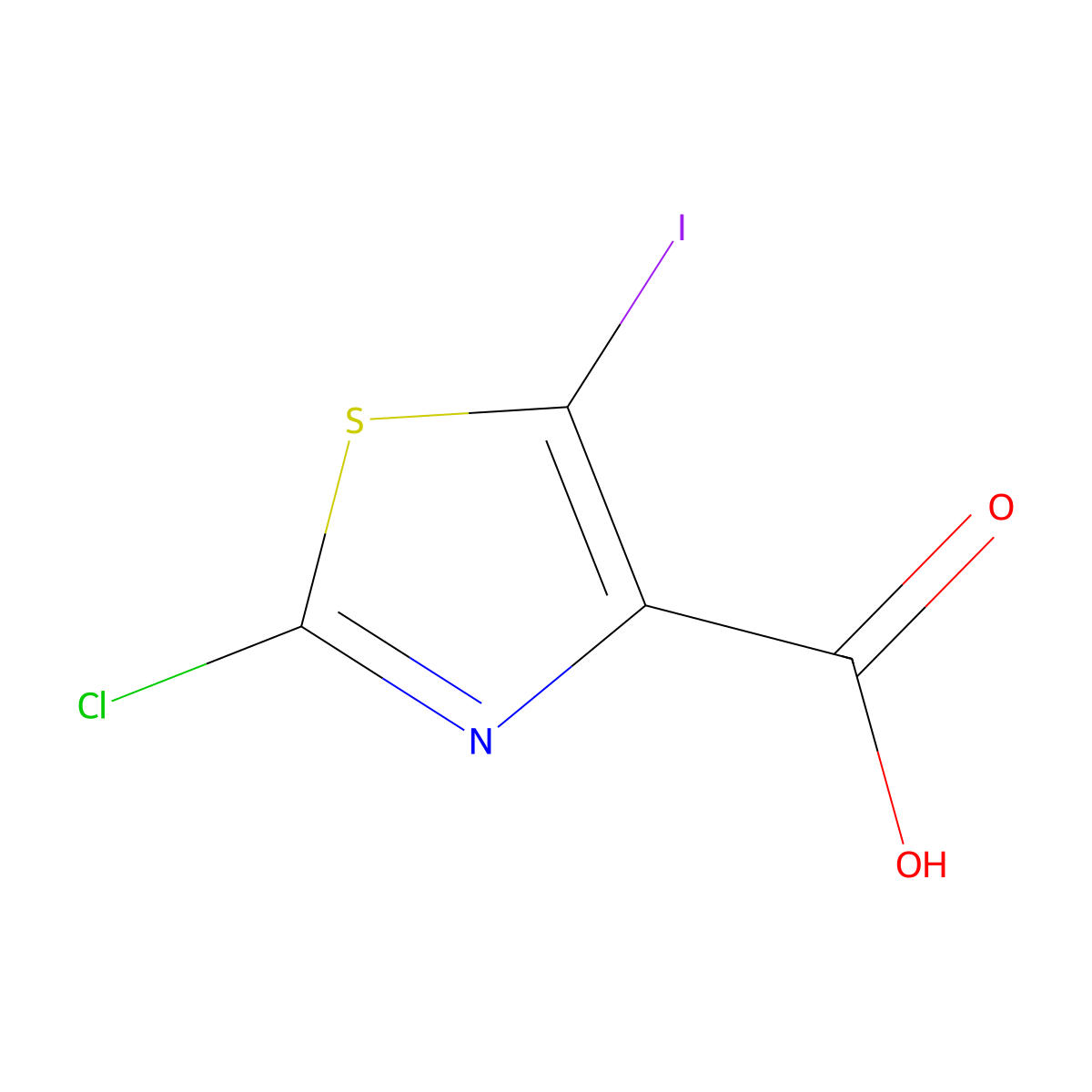 2-Chloro-5-iodothiazole-4-carboxylic acid molecular structure, CAS 1823960-81-1