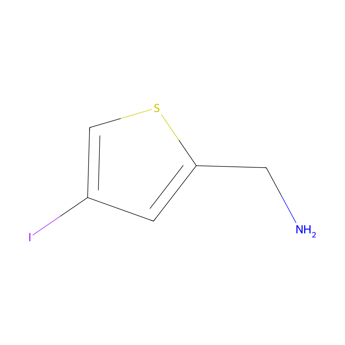 (4-Iodothiophen-2-yl)methanamine molecular structure, CAS 1823960-99-1
