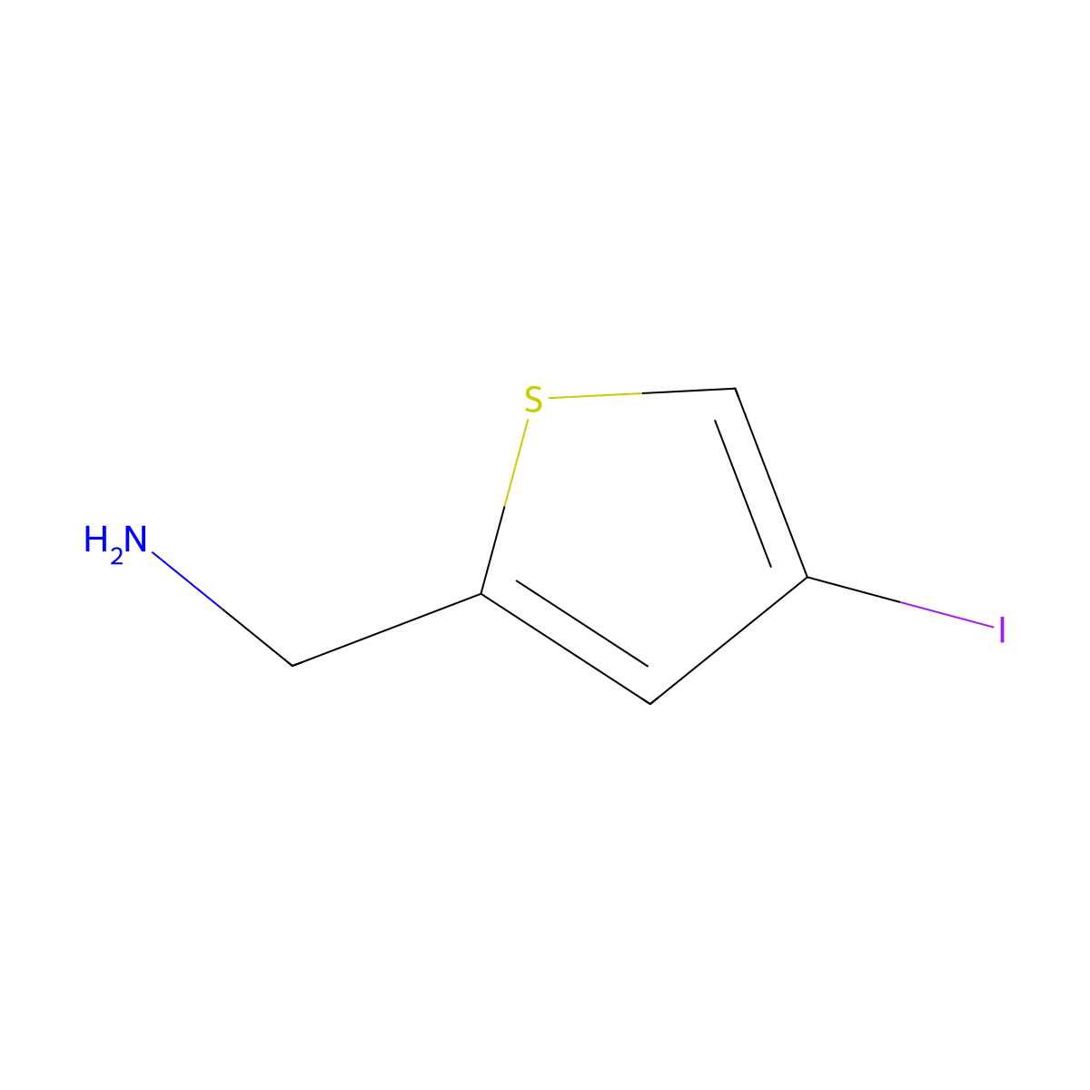 (4-Iodothiophen-2-yl)methanamine molecular structure, CAS 1823960-99-1