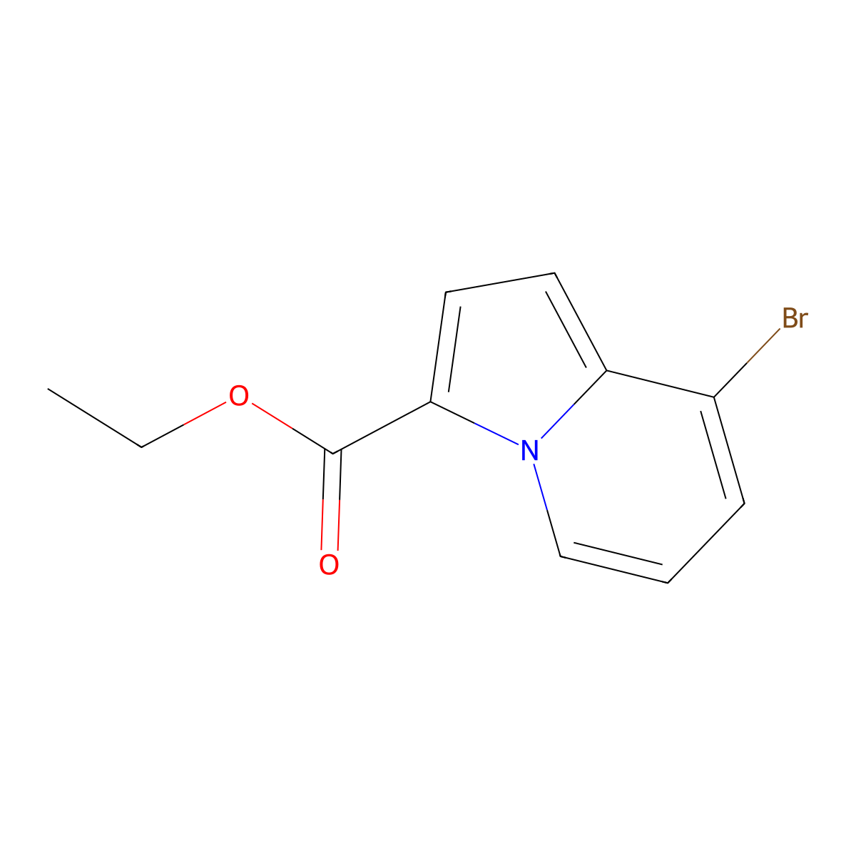 8-Bromo-indolizine-3-carboxylic acid ethyl ester molecular structure, CAS 1823961-62-1