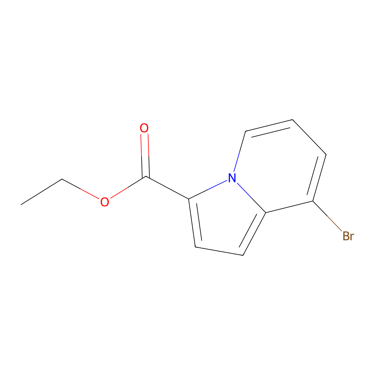 8-Bromo-indolizine-3-carboxylic acid ethyl ester molecular structure, CAS 1823961-62-1