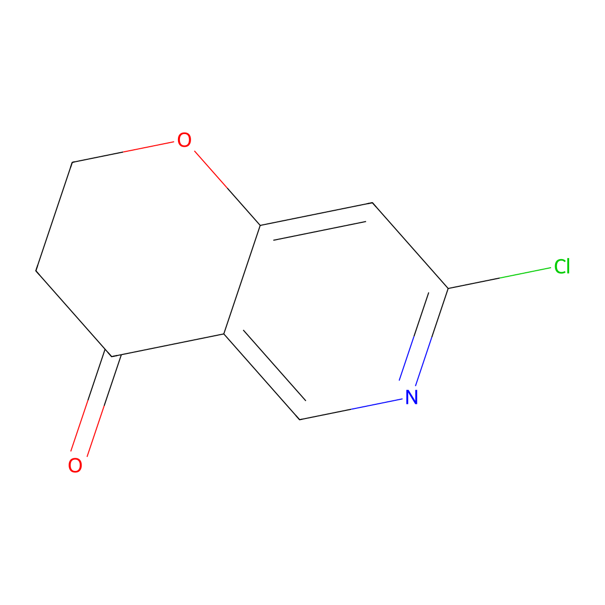 7-Chloro-2,3-dihydro-4H-pyrano[3,2-c]pyridin-4-one molecular structure, CAS 1823961-99-4