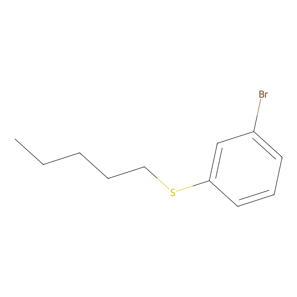 1-Bromo-3-n-pentylthiobenzene molecular structure, CAS 1823962-16-8