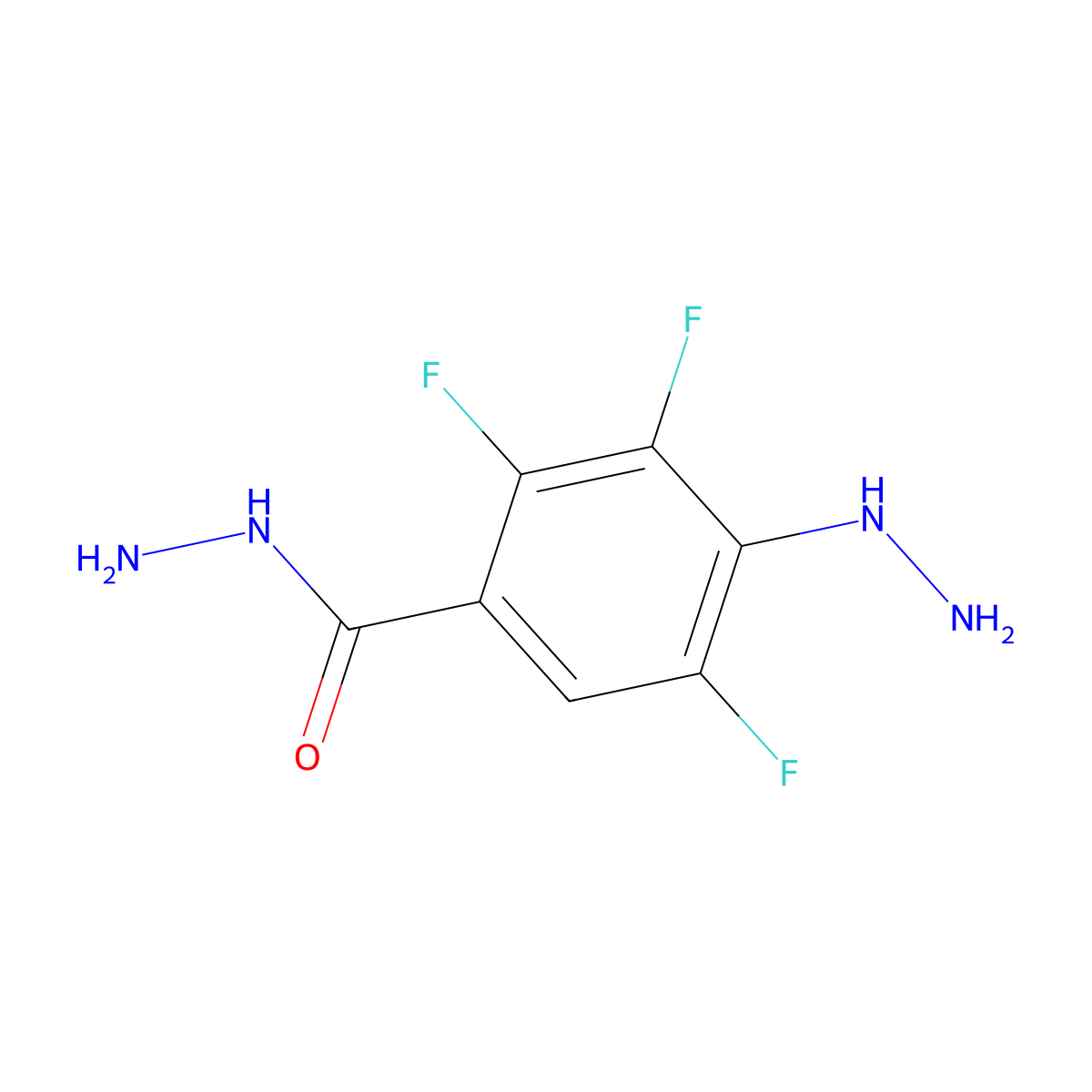 2,3,5-Trifluoro-4-hydrazinylbenzohydrazide molecular structure, CAS 1823962-17-9