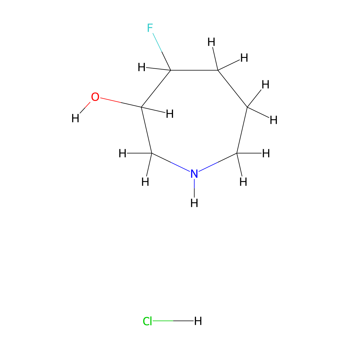 4-Fluoroazepan-3-ol hydrochloride molecular structure, CAS 1823962-87-3
