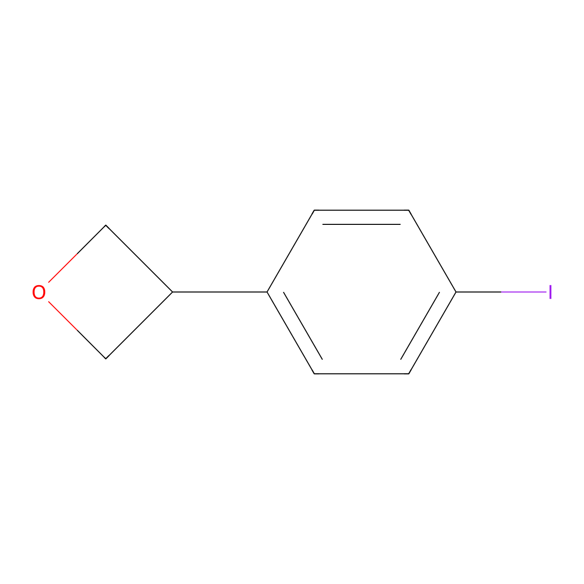 3-(4-Iodophenyl)oxetane molecular structure, CAS 1823963-14-9