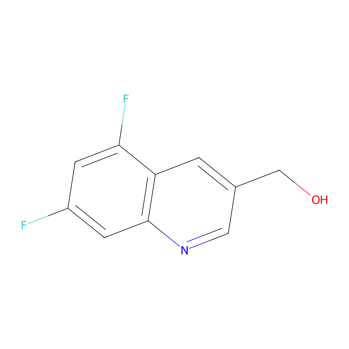 (5,7-Difluoroquinolin-3-yl)methanol molecular structure, CAS 1823965-11-2
