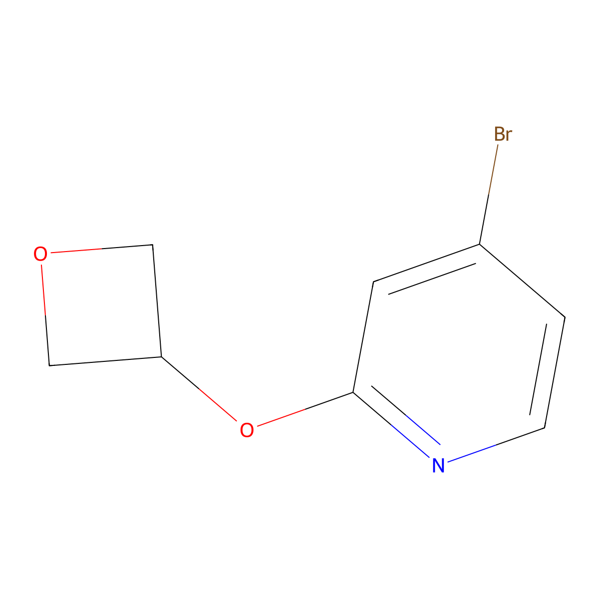 4-Bromo-2-(oxetan-3-yloxy)pyridine molecular structure, CAS 1823965-94-1