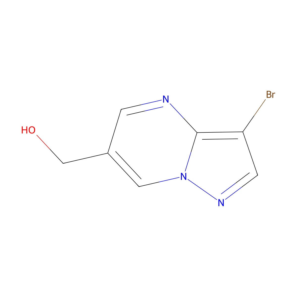 {3-Bromopyrazolo[1,5-a]pyrimidin-6-yl}methanol molecular structure, CAS 1823966-02-4