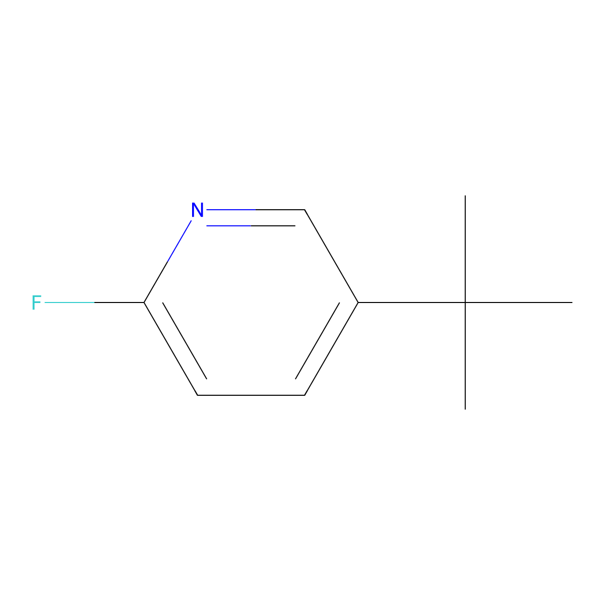 5-(tert-Butyl)-2-fluoropyridine molecular structure, CAS 1823966-98-8