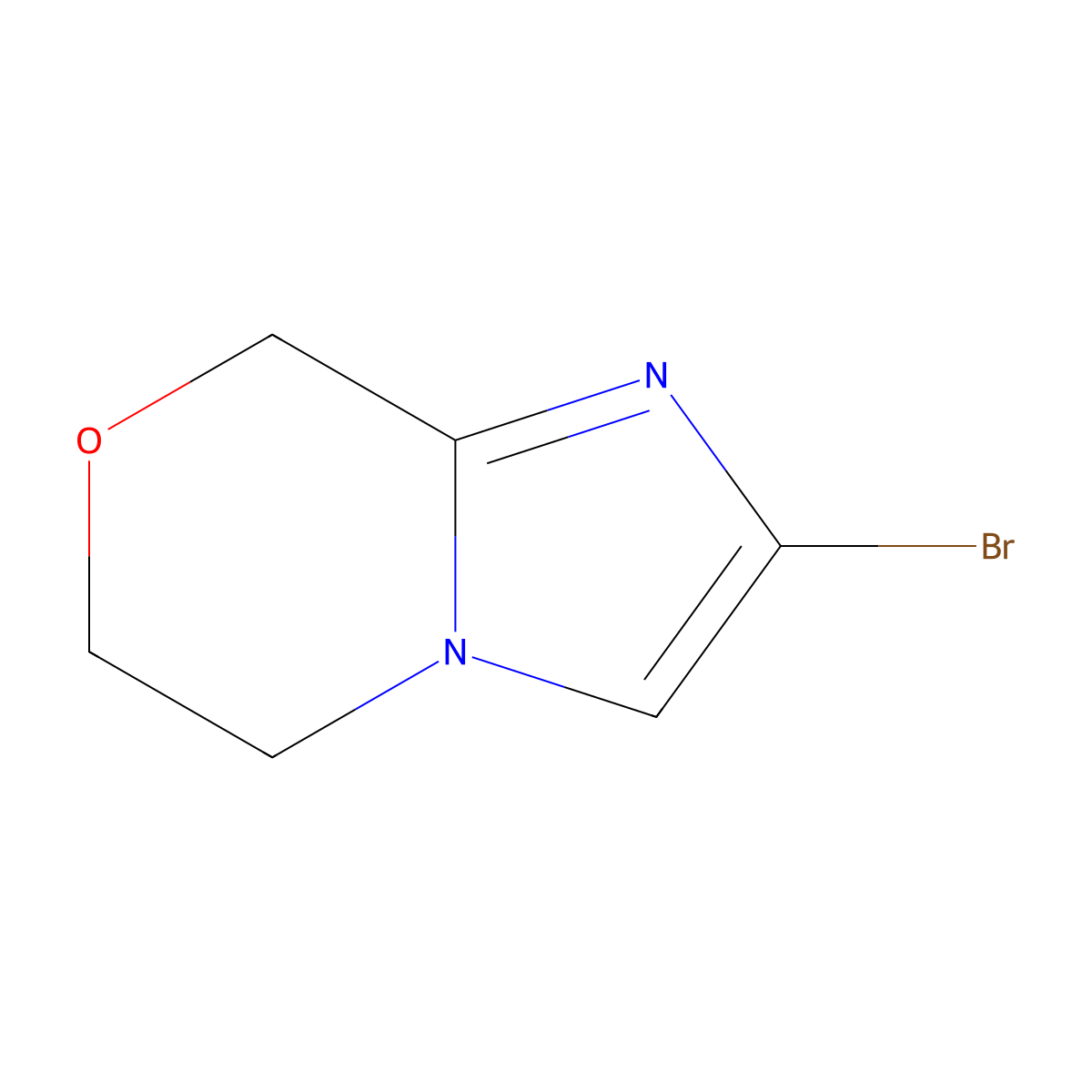 2-Bromo-5,6-dihydro-8H-imidazo[2,1-c][1,4]oxazine molecular structure, CAS 1823967-16-3