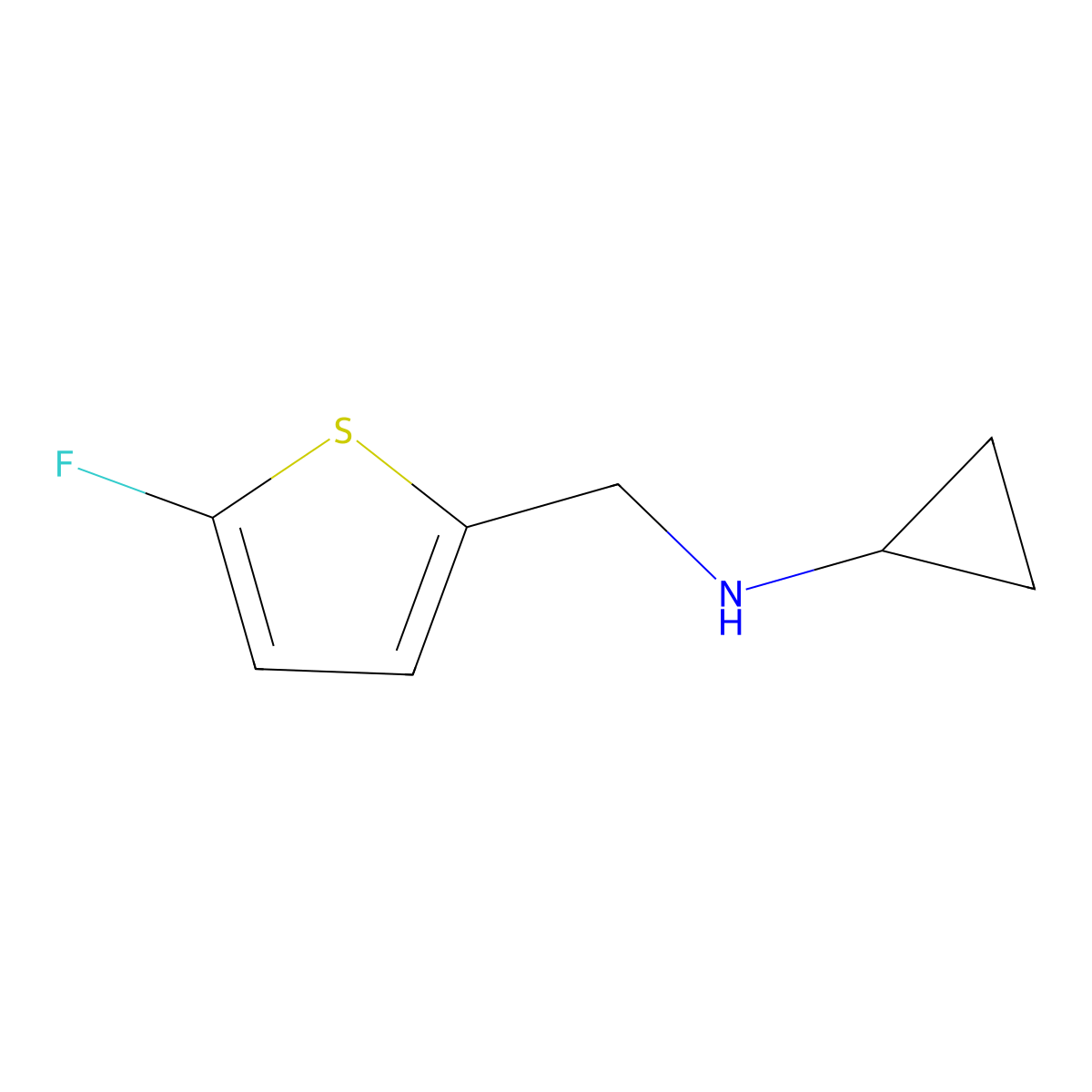 N-[(5-Fluorothiophen-2-YL)methyl]cyclopropanamine molecular structure, CAS 1823967-50-5