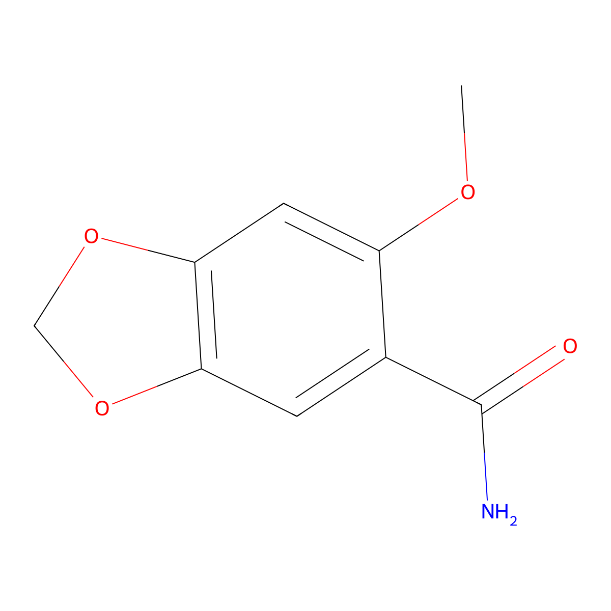 6-Methoxybenzo[d][1,3]dioxole-5-carboxamide molecular structure, CAS 1823967-99-2