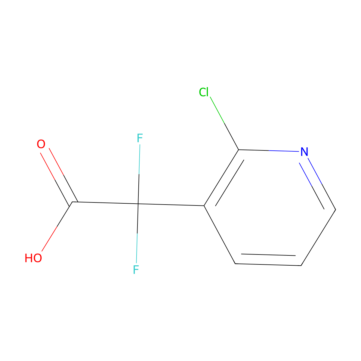 2-(2-Chloropyridin-3-yl)-2,2-difluoroacetic acid molecular structure, CAS 1823968-05-3