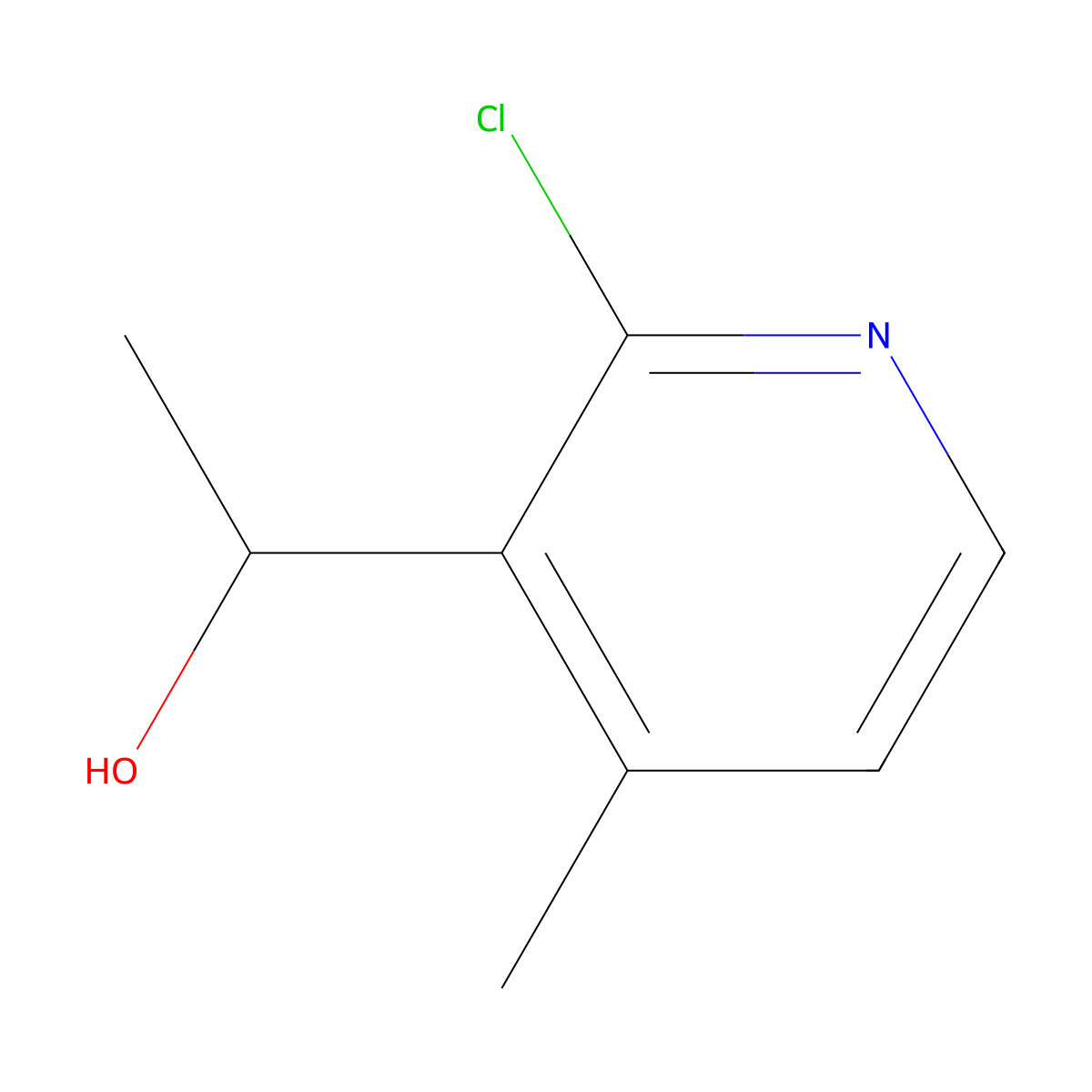 2-Chloro-alpha,4-dimethyl-3-pyridinemethanol molecular structure, CAS 1823968-23-5