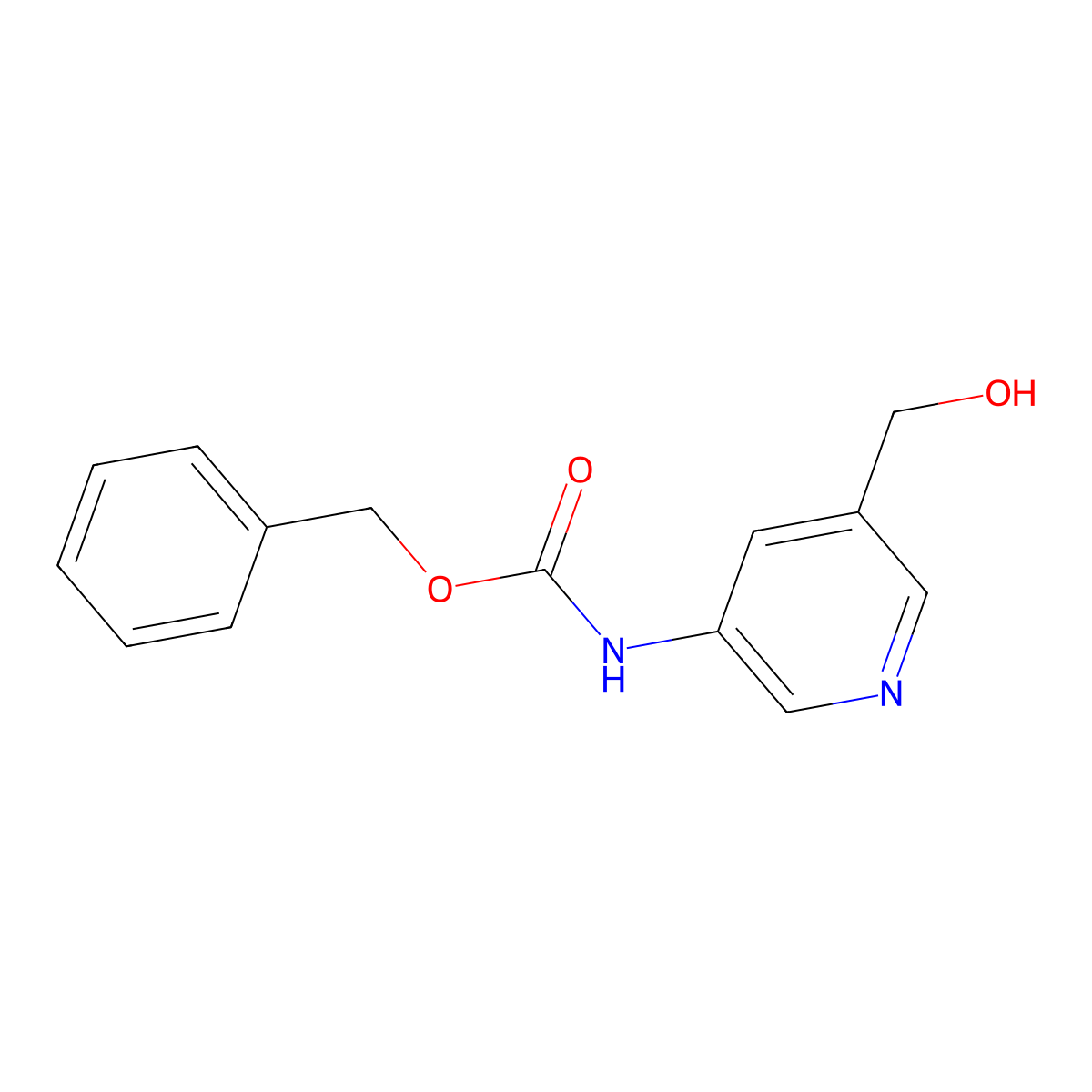 Benzyl (5-(hydroxymethyl)pyridin-3-yl)carbamate molecular structure, CAS 1823973-21-2