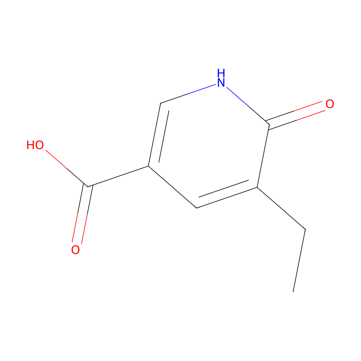 5-Ethyl-6-hydroxypyridine-3-carboxylic acid molecular structure, CAS 1823984-72-0