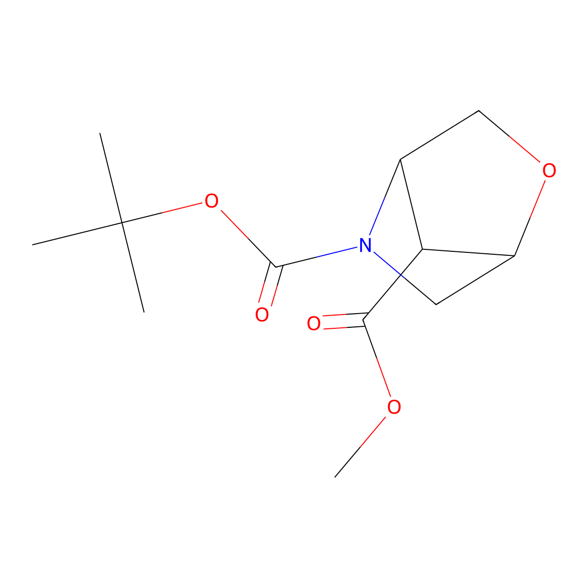 5-Tert-butyl 7-methyl 2-oxa-5-azabicyclo[2.2.1]heptane-5,7-dicarboxylate molecular structure, CAS 1823987-86-5