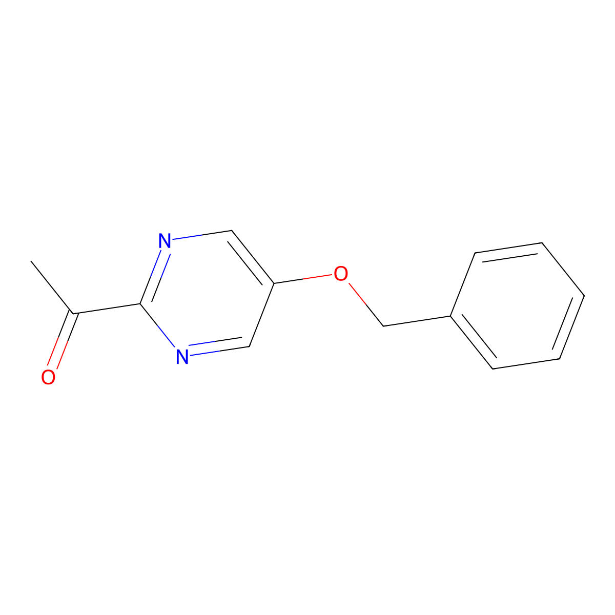 1-(5-(Benzyloxy)pyrimidin-2-YL)ethanone molecular structure, CAS 1823988-99-3