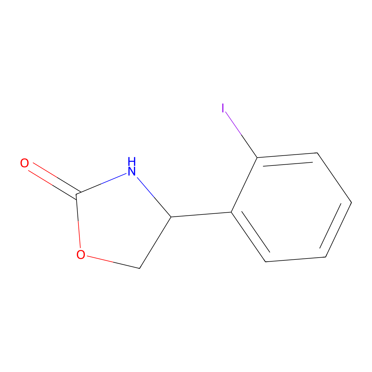 4-(2-Iodophenyl)-1,3-oxazolidin-2-one molecular structure, CAS 1823994-33-7