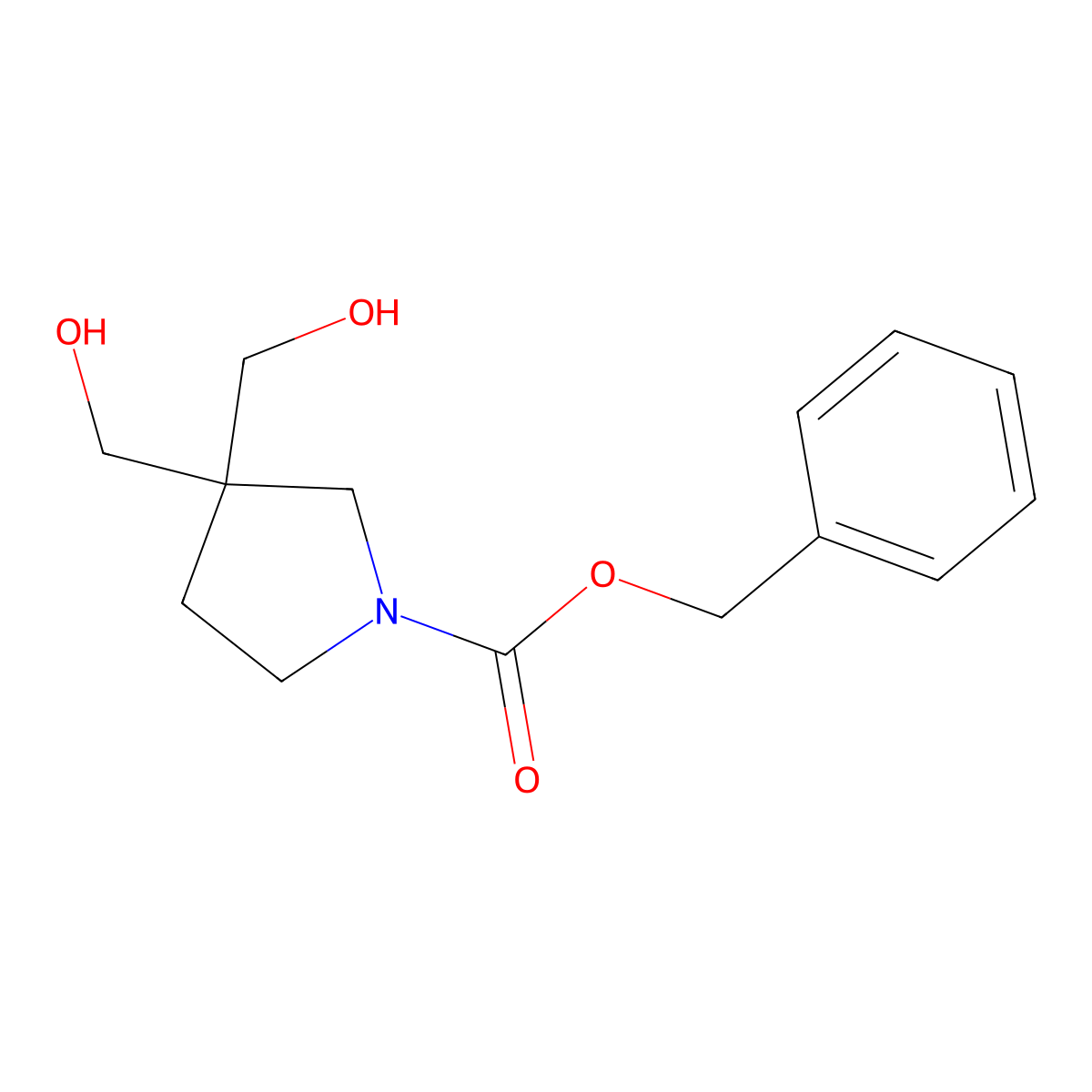Benzyl 3,3-bis(hydroxymethyl)pyrrolidine-1-carboxylate molecular structure, CAS 1823994-61-1