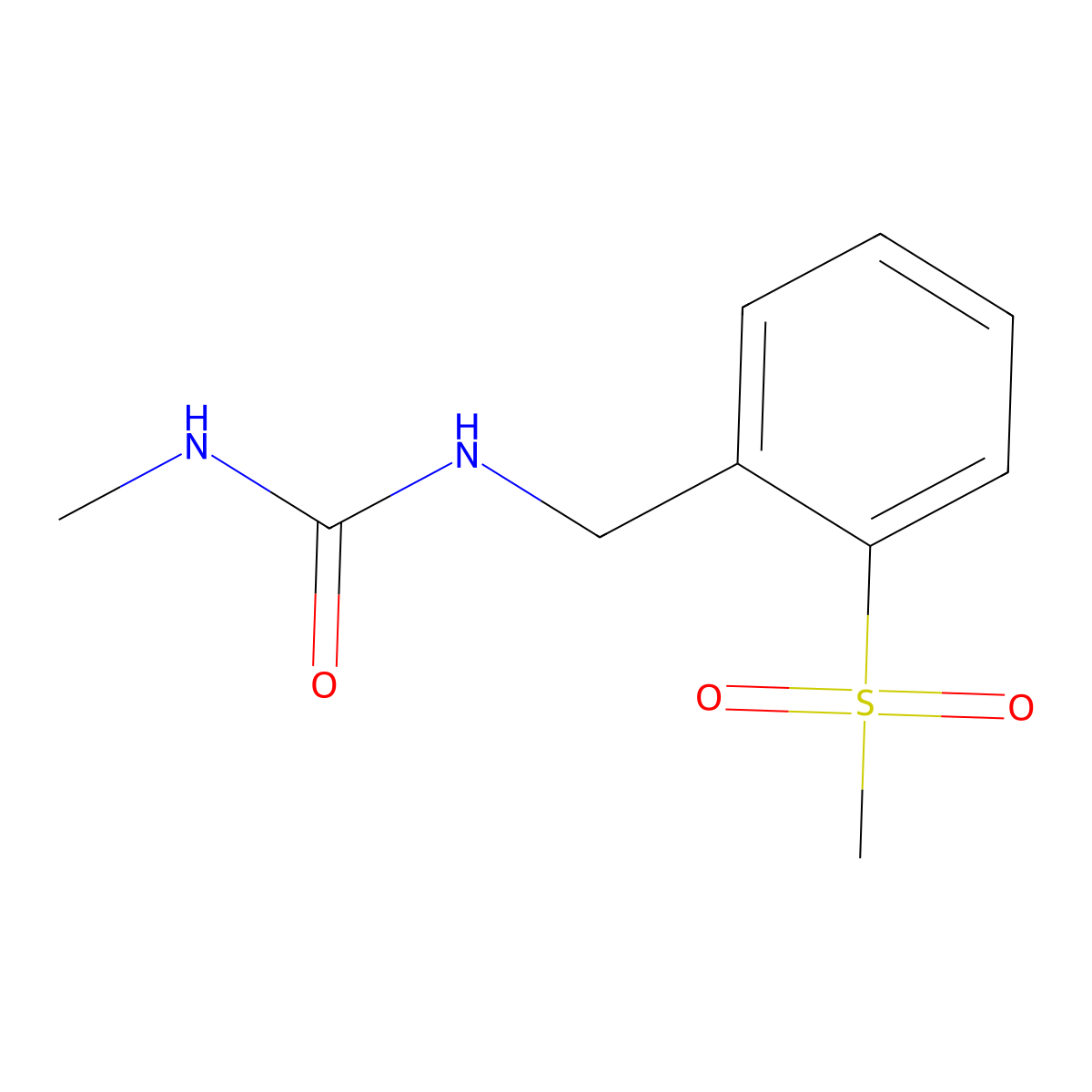 1-[(2-Methanesulfonylphenyl)methyl]-3-methylurea molecular structure, CAS 1823997-88-1