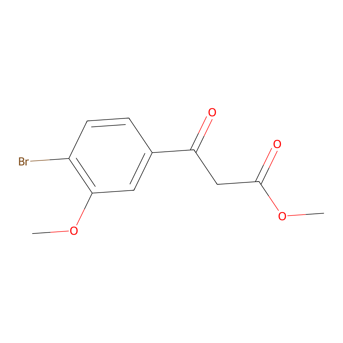 Methyl 3-(4-bromo-3-methoxyphenyl)-3-oxopropanoate molecular structure, CAS 1823998-84-0
