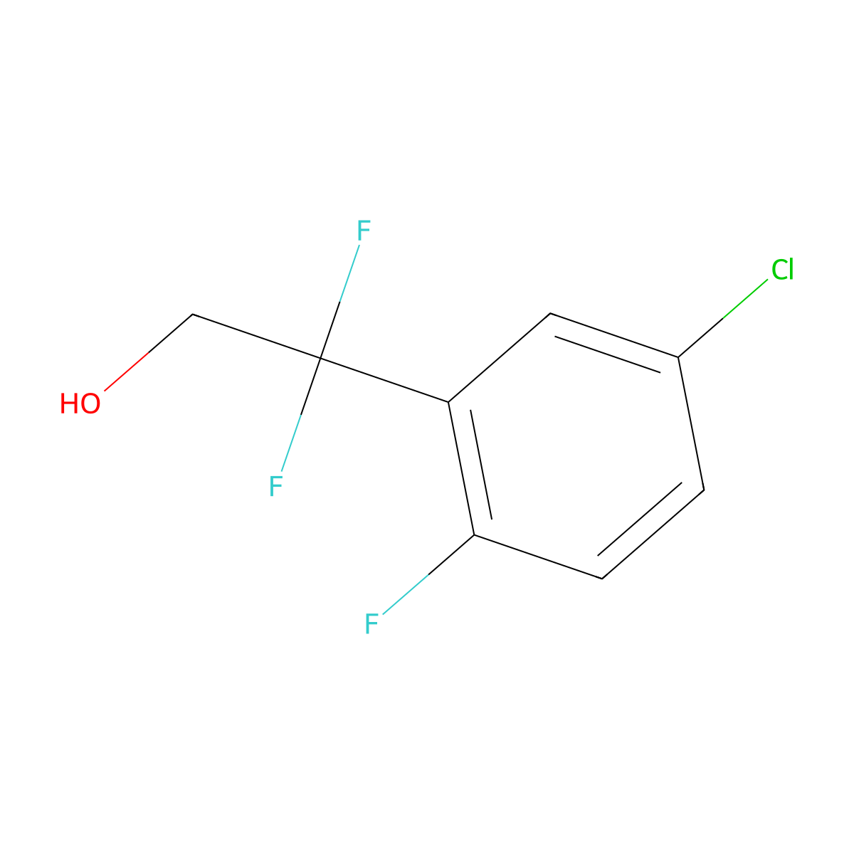 2-(5-Chloro-2-fluorophenyl)-2,2-difluoroethan-1-ol molecular structure, CAS 1823999-21-8