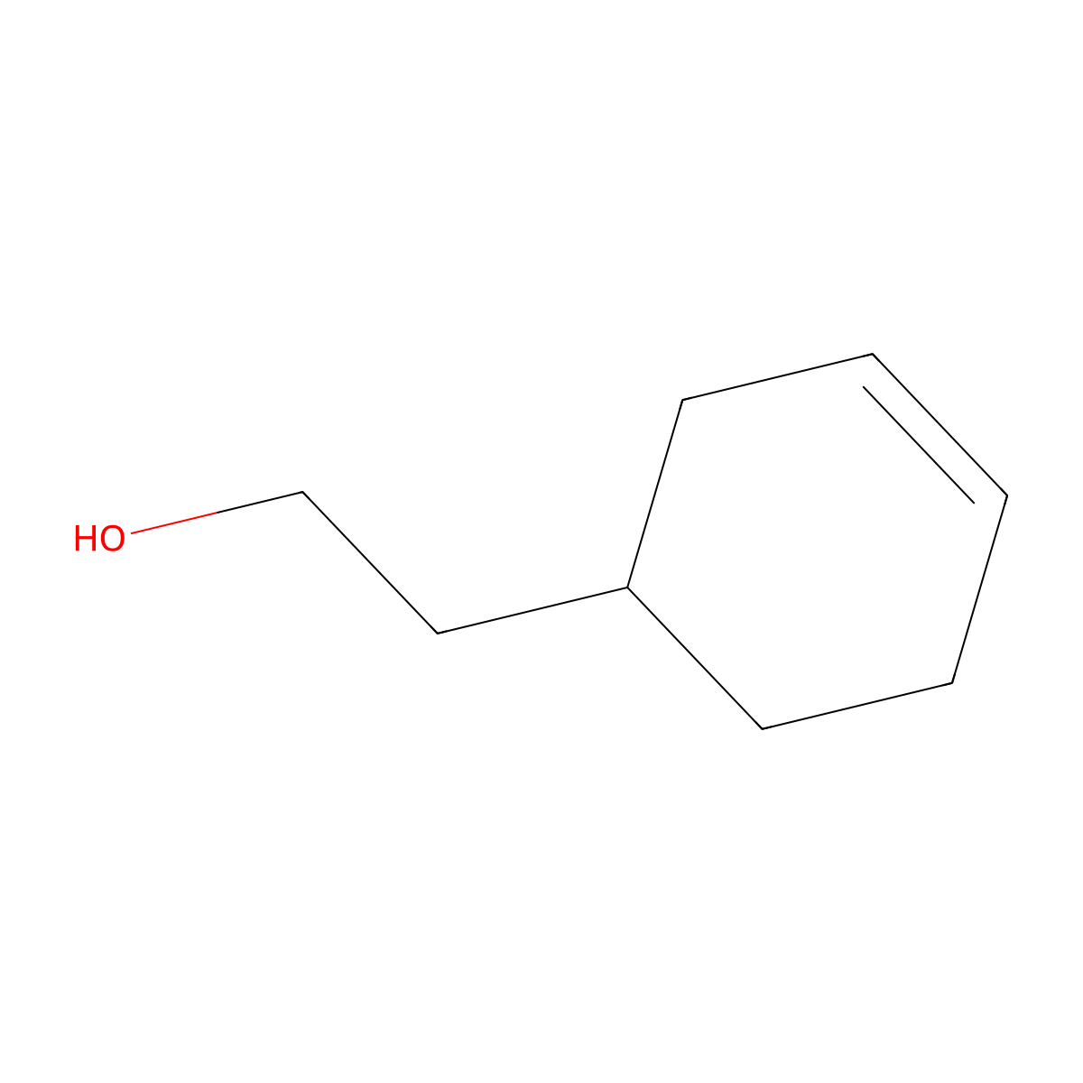 3-Cyclohexene-1-ethanol molecular structure, CAS 18240-10-3
