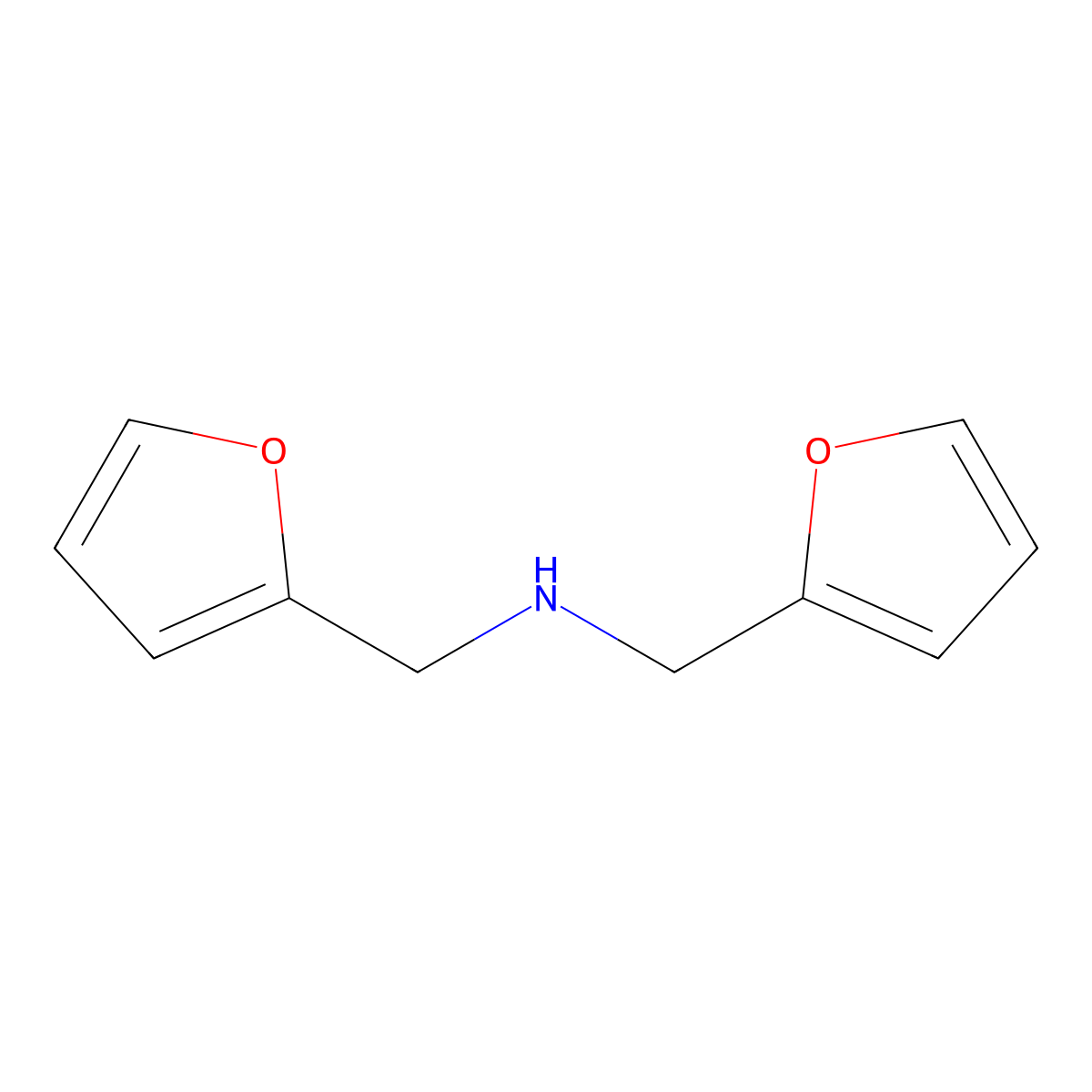 Bis((furan-2-yl)methyl)amine molecular structure, CAS 18240-50-1