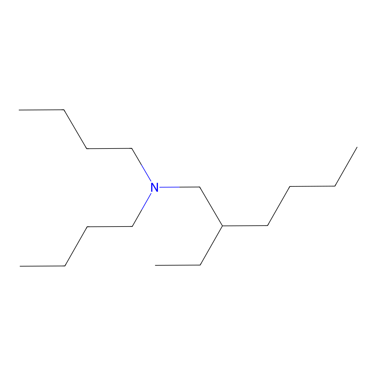 N,N-Dibutyl-2-ethylhexylamine molecular structure, CAS 18240-51-2