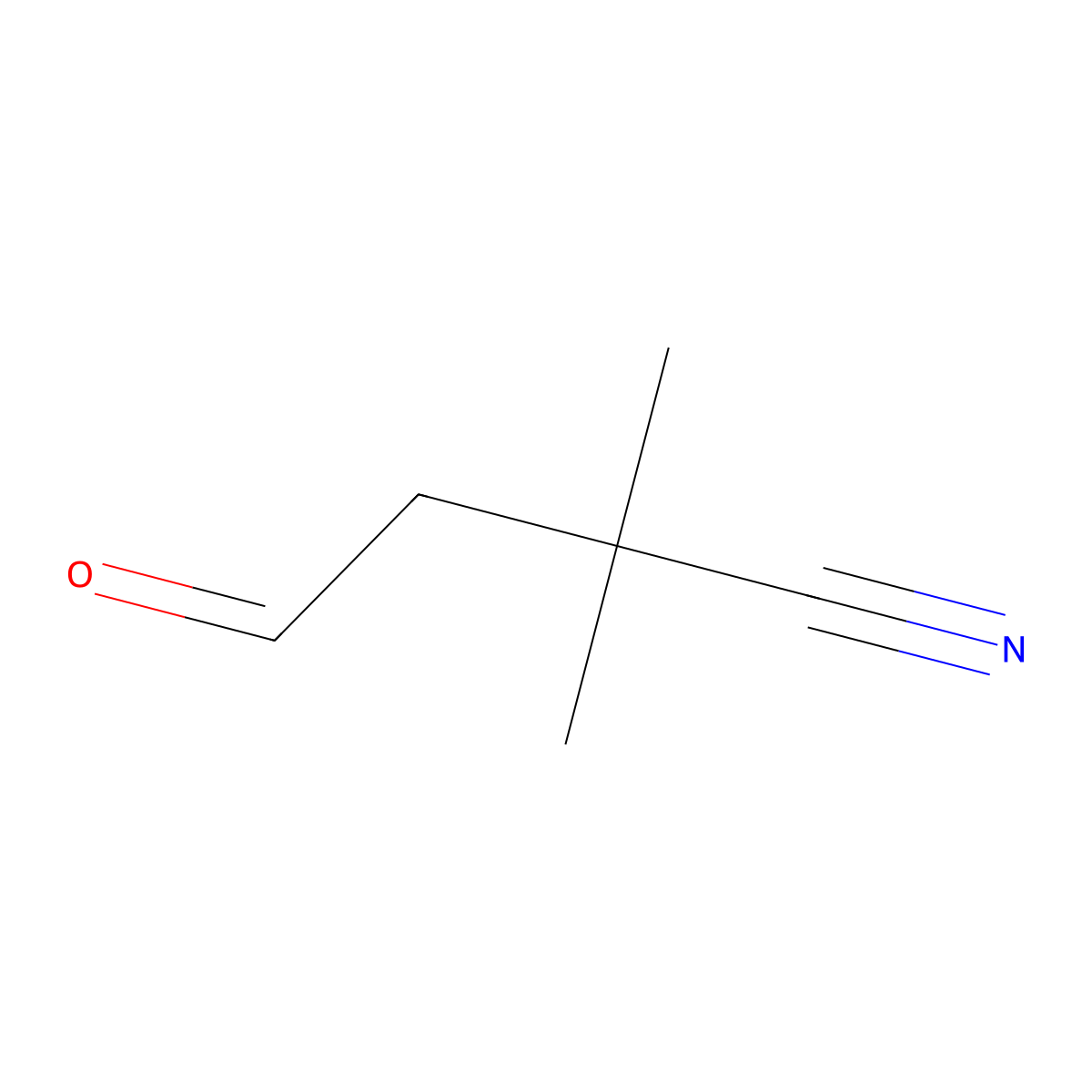2,2-Dimethyl-4-oxobutanenitrile molecular structure, CAS 18240-73-8