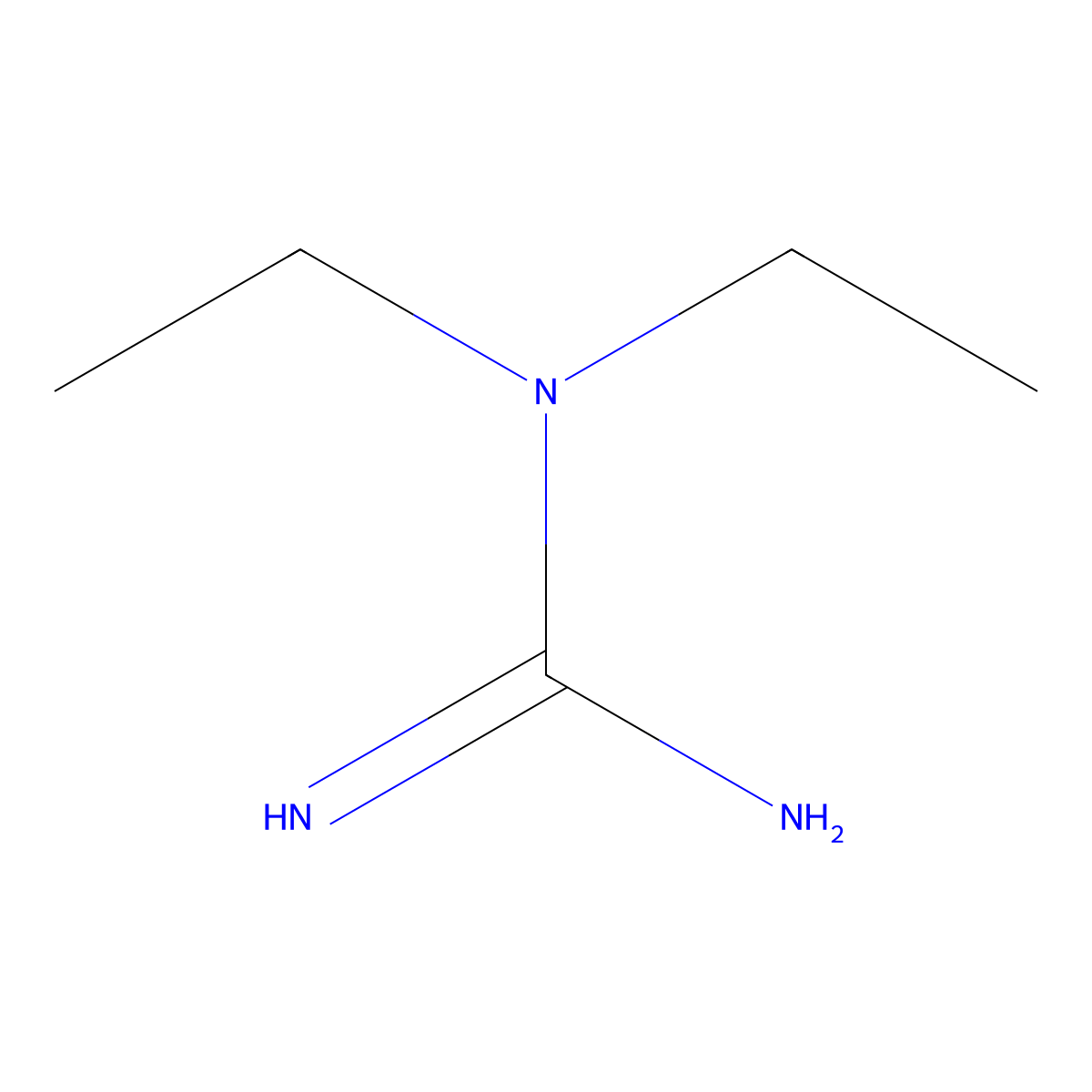 1,1-Diethylguanidine molecular structure, CAS 18240-93-2