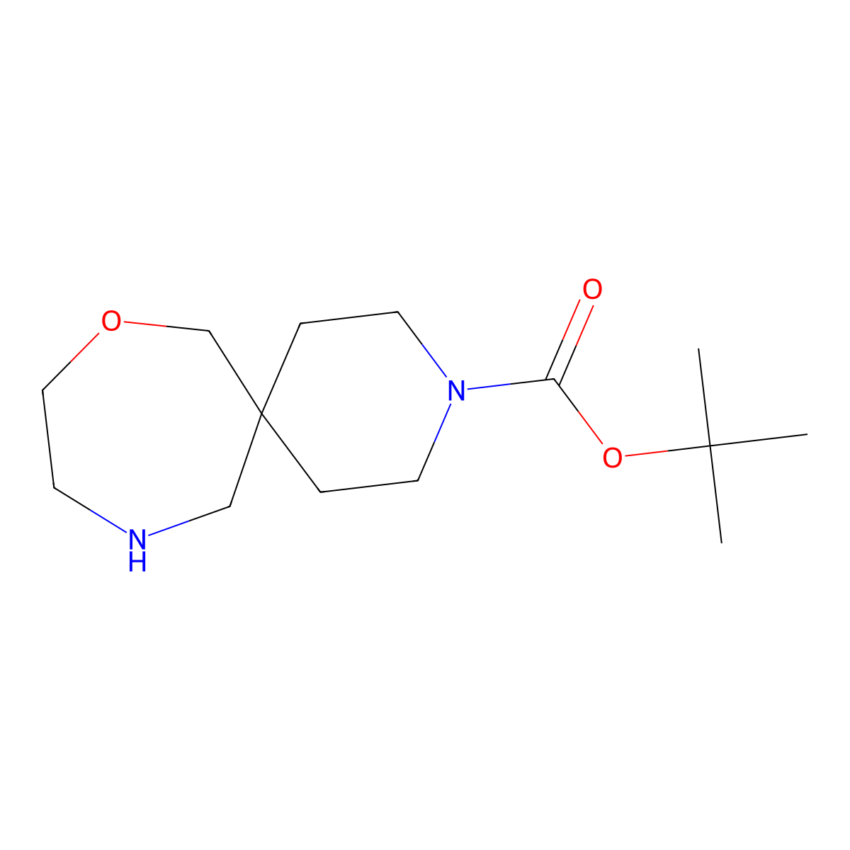 tert-Butyl 8-oxa-3,11-diazaspiro[5.6]dodecane-3-carboxylate molecular structure, CAS 1824005-85-7