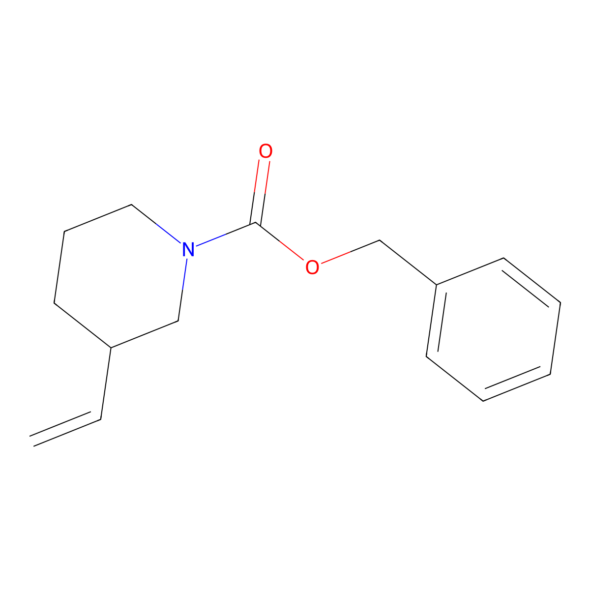 Benzyl 3-ethenylpiperidine-1-carboxylate molecular structure, CAS 1824009-71-3