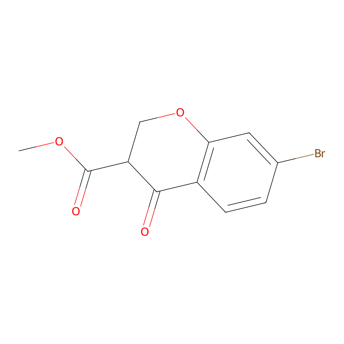 Methyl 7-bromo-4-oxochromane-3-carboxylate molecular structure, CAS 1824010-24-3